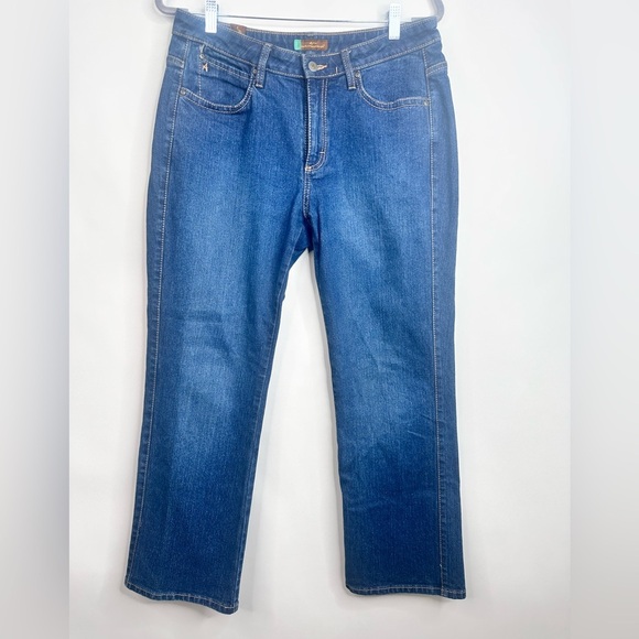 Aura Jeans Wrangler Women's Sz 10P Blue Zip Fly Short Rise Pants - Picture 1 of 15